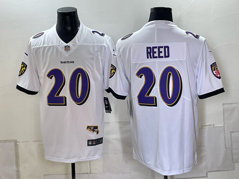 Men Baltimore Ravens #20 Reed white Nike 2026 NFL Jersey 1005002